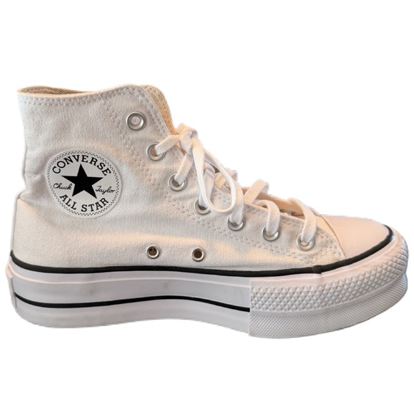 Converse Chuck Taylor All Star Lift Platform Canvas High Top Women’s 6.5 White - Picture 8 of 15